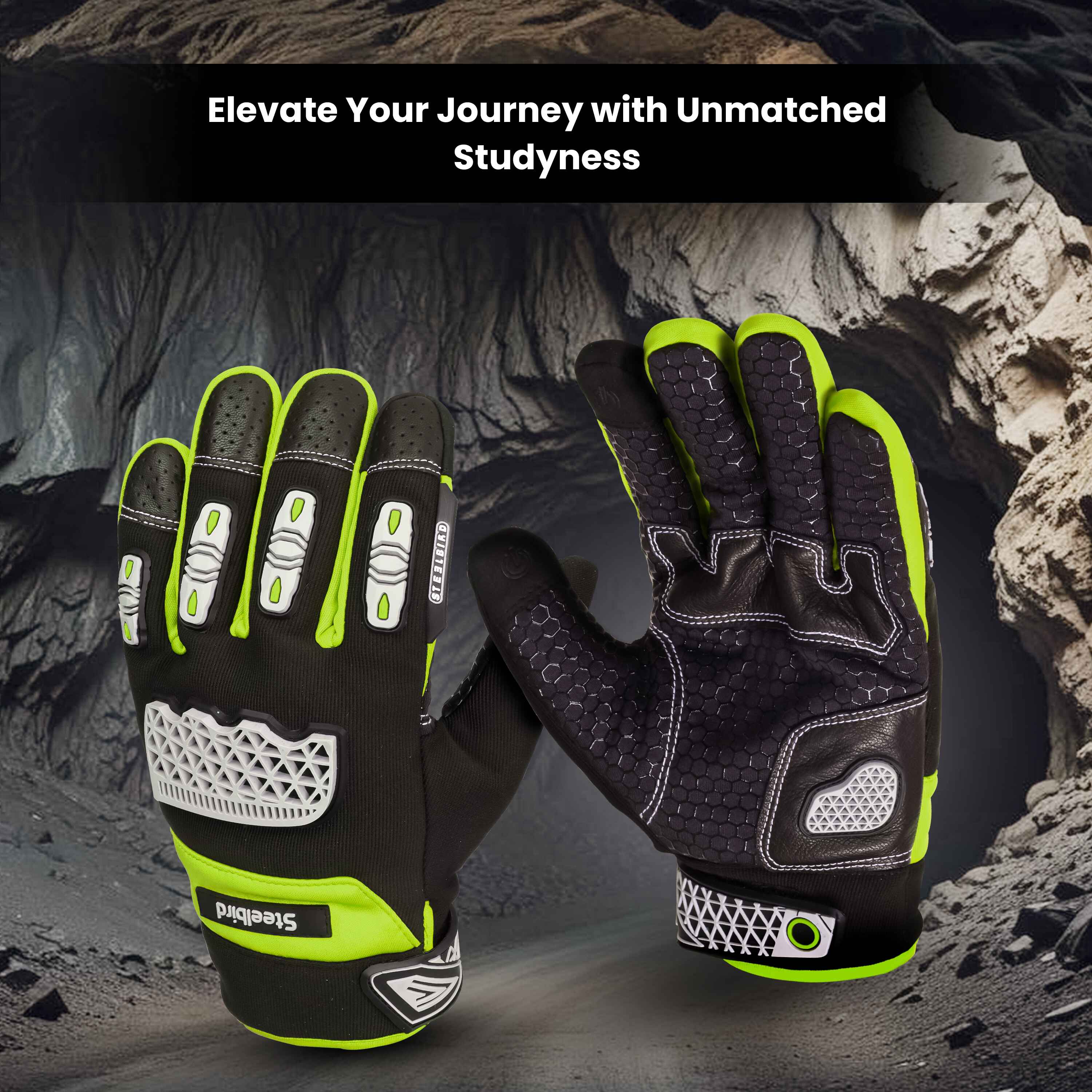 Steelbird Fighter Gloves-Neon Green